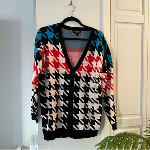 NWOT Juicy Couture Houndstooth Cardigan